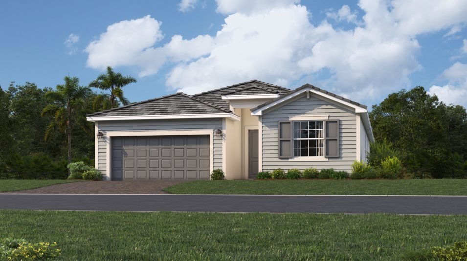 A single-story Lennar home at Valencia Golf & Country Club in Naples, Florida