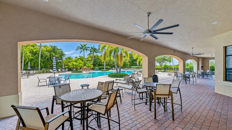 Inside the clubhouse at Valencia Golf & Country Club, Naples FL