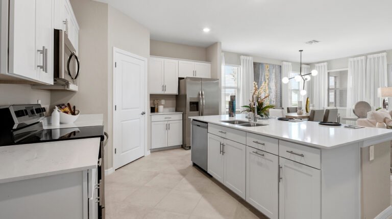 Designer cabinet hardware included as standard in Lennar homes at Valencia Golf & Country Club, Naples FL